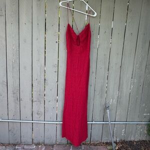 Selfie Leslie Red Sleeveless Maxi Dress